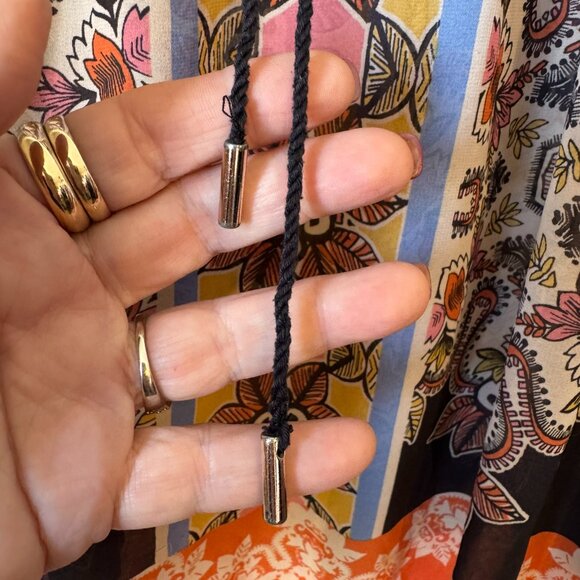 DEMOCRACY BEAUTIFUL PRINT TOP w/TIE NECKLINE   LARGE    #H - Picture 3 of 5